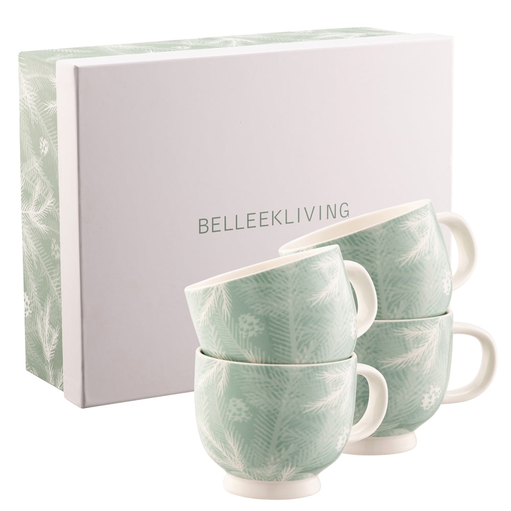 Belleek Living Winter Spruce 4 Piece Mug Set