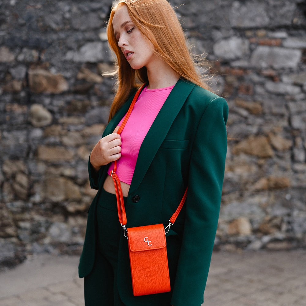 Galway Crystal Fashion Mini Crossbody - Tangerine