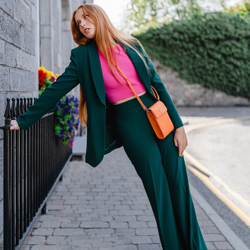 Galway Crystal Fashion Mini Crossbody - Orange
