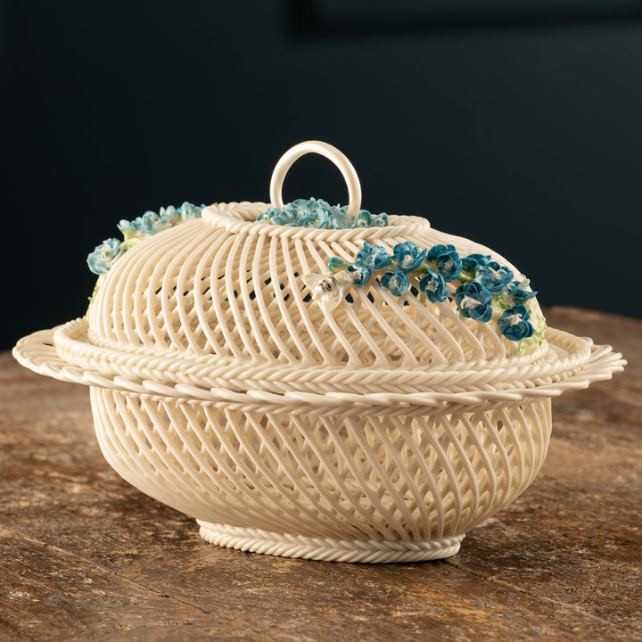 Belleek Classic King Charles III Replica Basket