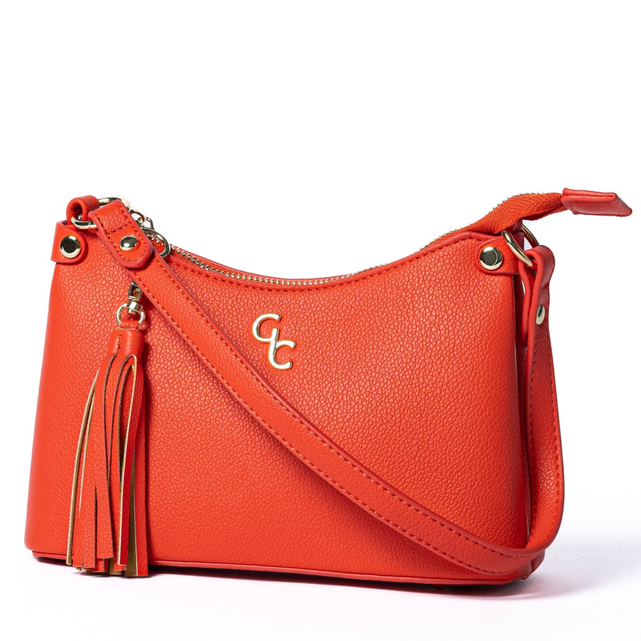 Galway Crystal Fashion Mini Shoulder Bag Vermillion