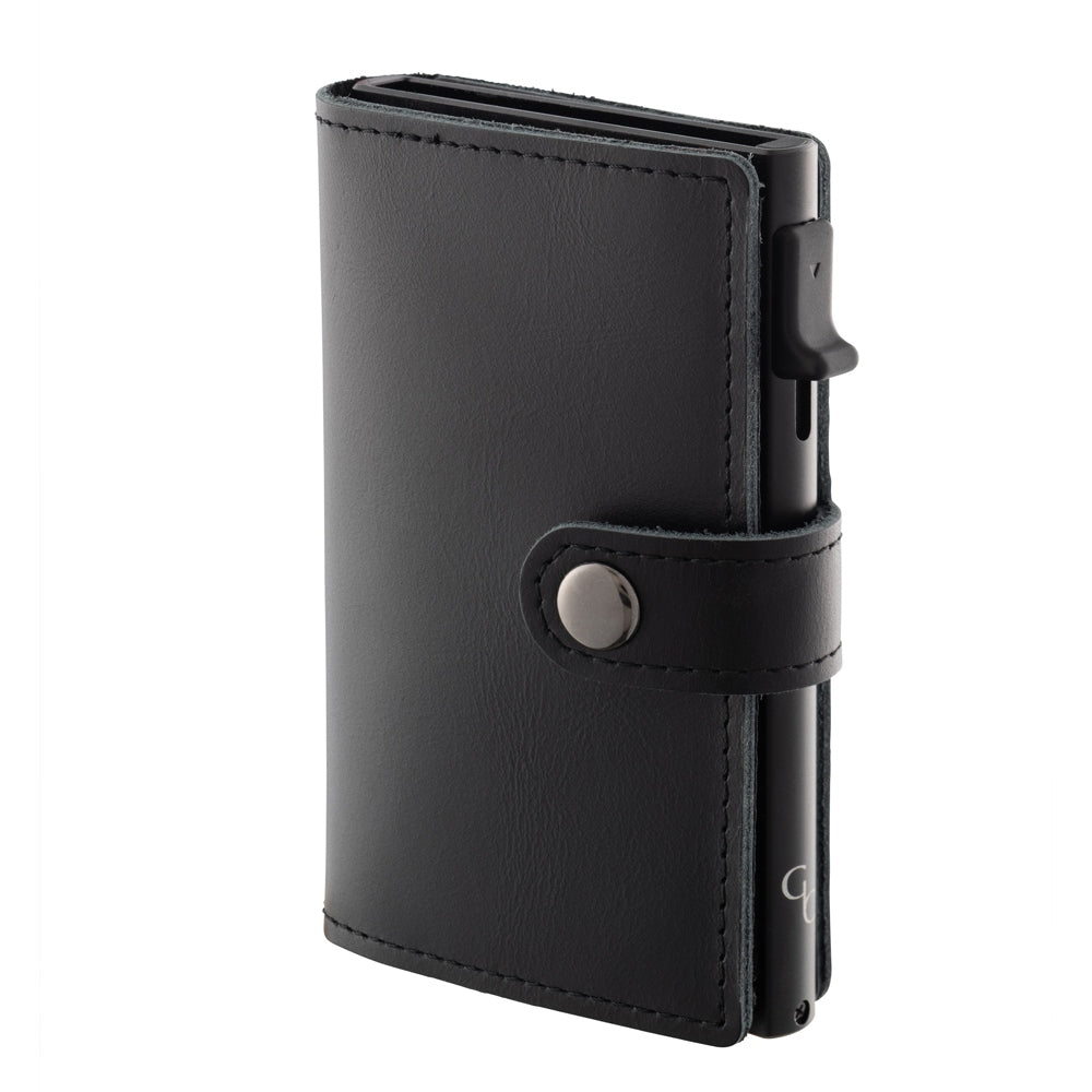 Galway Crystal Fashion Black Leather Card Holder Wallet
