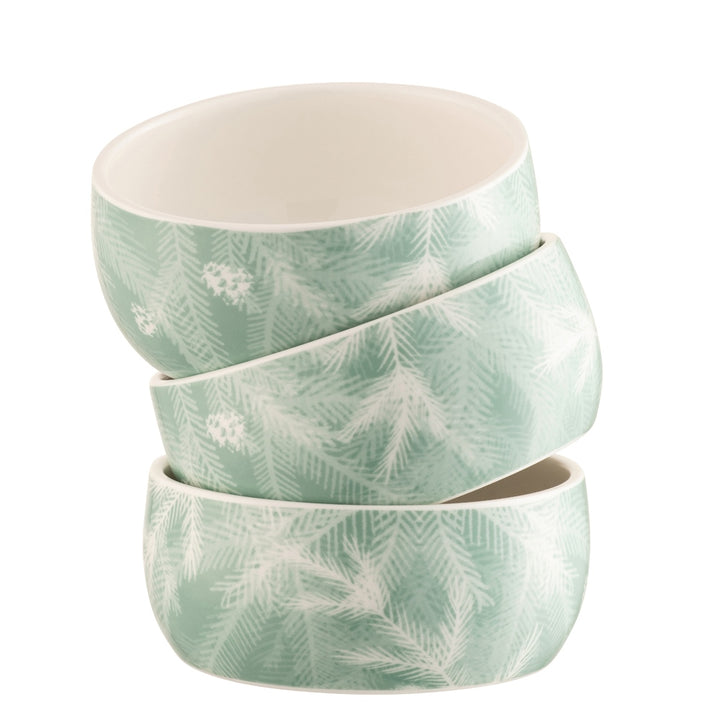 Belleek Living Winter Spruce Snack Bowl Set