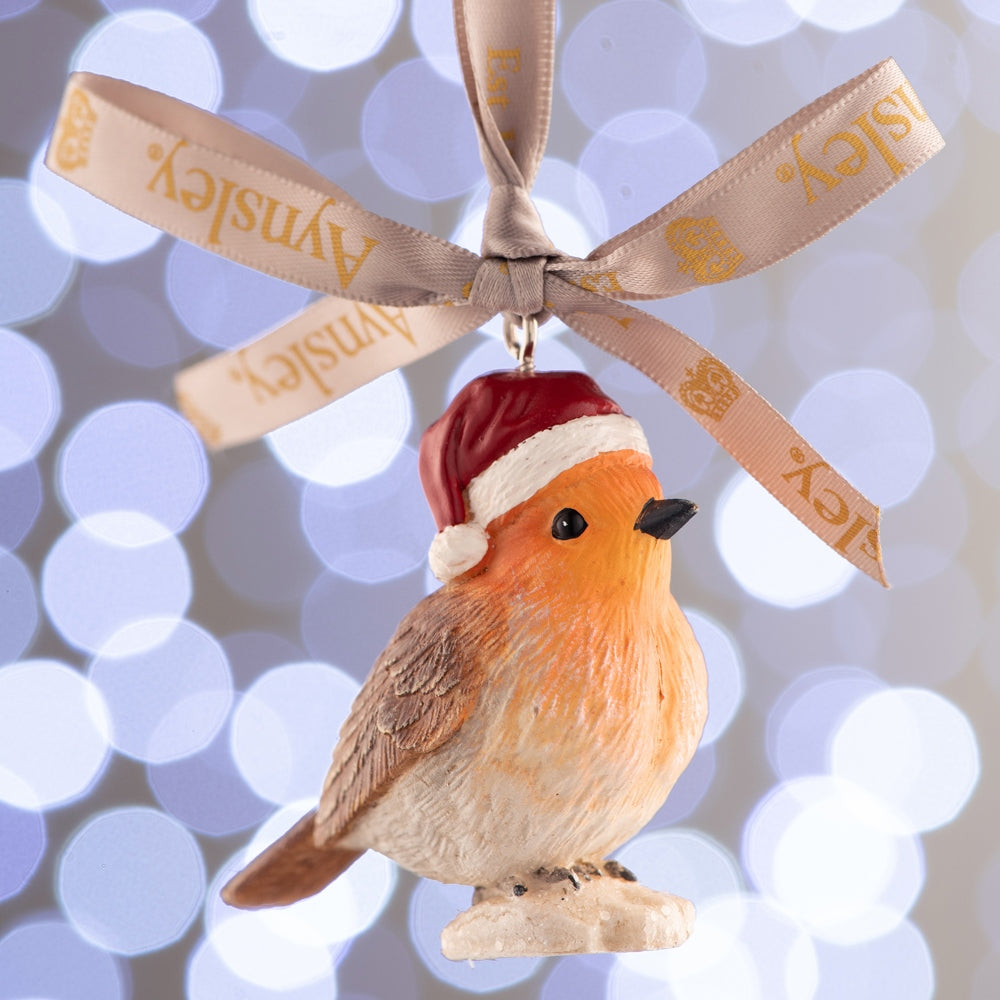 Aynsley Robin Wearing Santa Hat Hanging Ornament