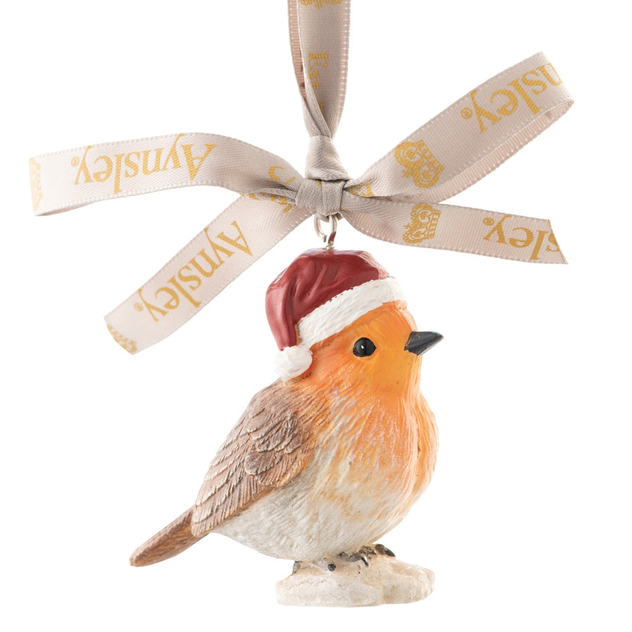 Aynsley Robin Wearing Santa Hat Hanging Ornament