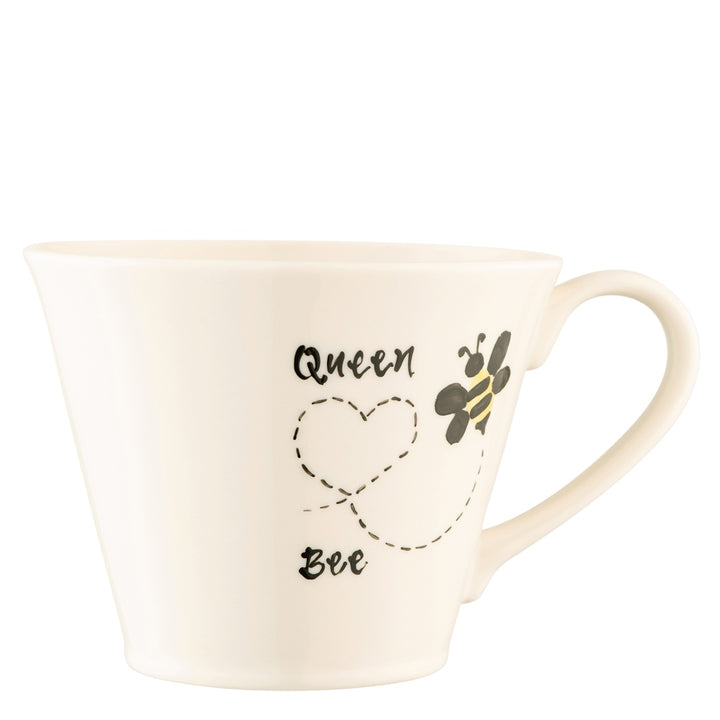 Belleek Classic Flared Mug Hand Painted - Queen Bee