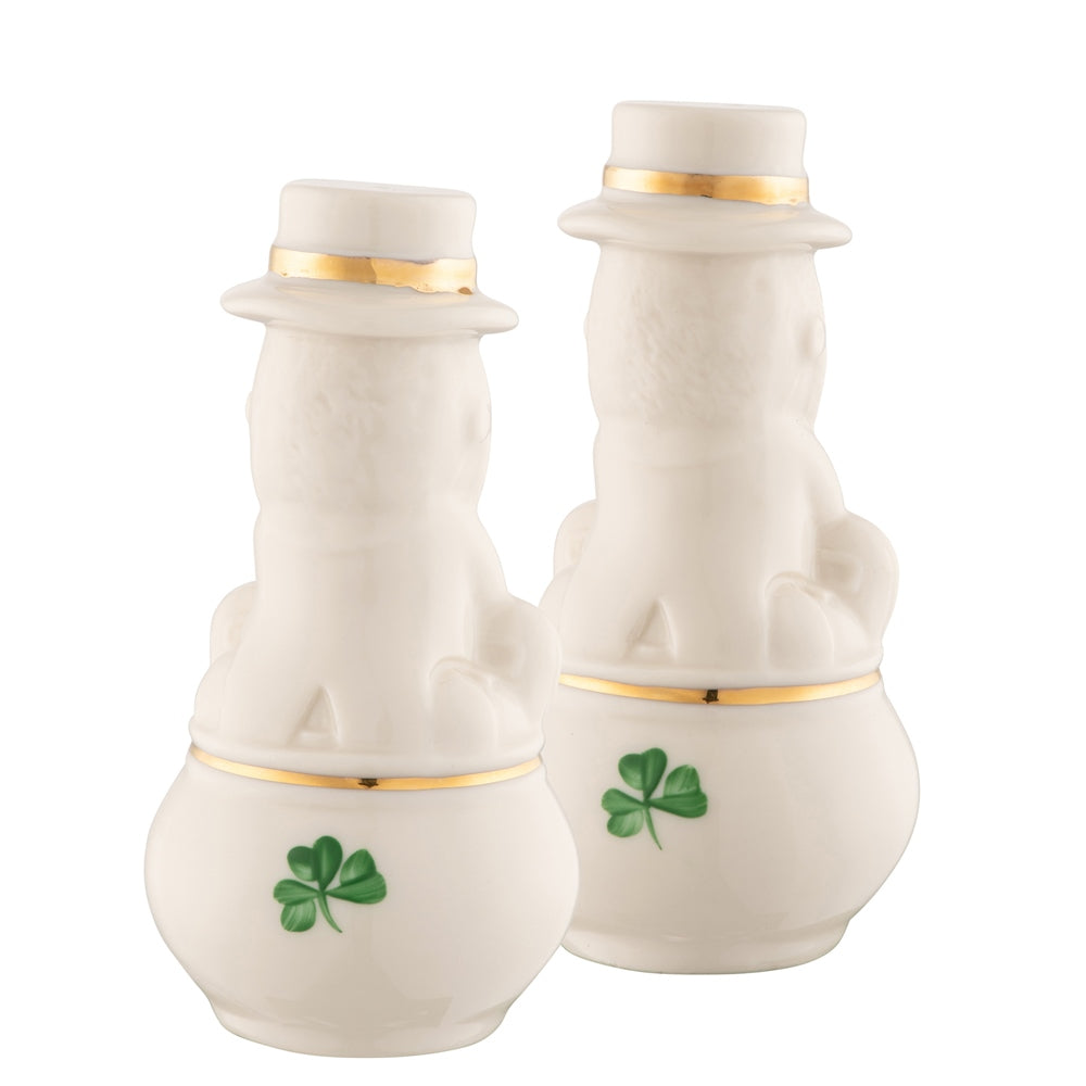 Belleek Classic Leprechaun Salt & Pepper