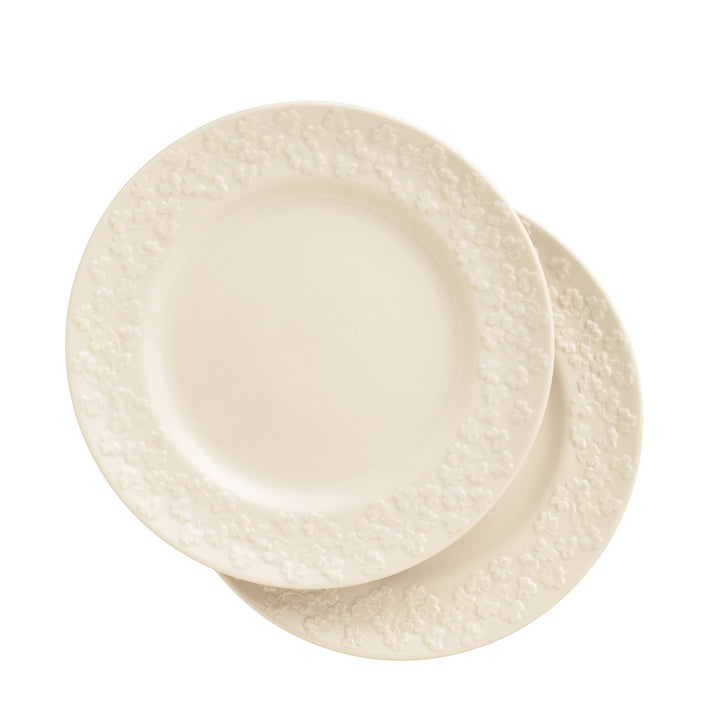 Belleek Classic Field of Shamrock 8" Side Plate Set of 2