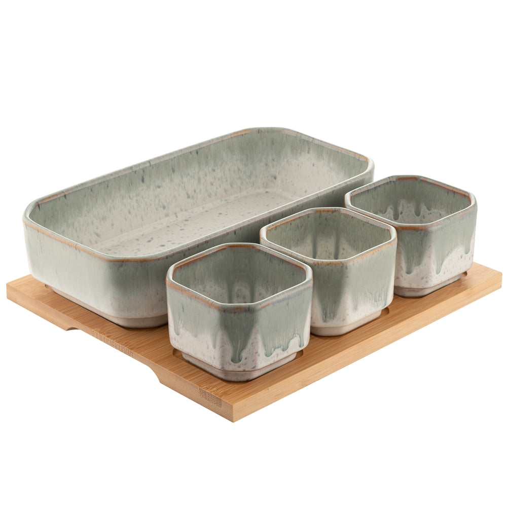 Belleek Living Tivoli Serving Set Bamboo Board